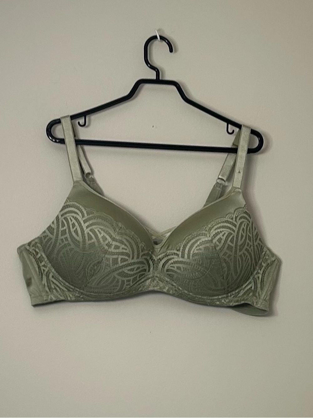 Penningtons Deesse Lingerie Sage Green Lace Underwire Bra 46D